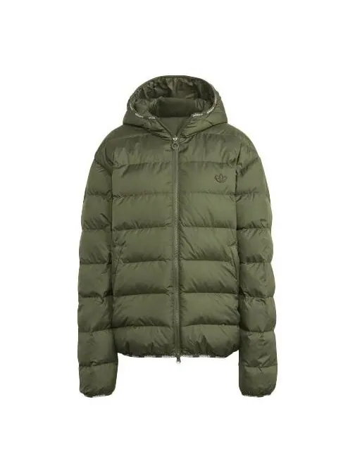 Пуховик adidas originals Back Large logo Reversible Sports Outdoor Stay Warm Down Jacket Basic Green — изображение 1 из 4