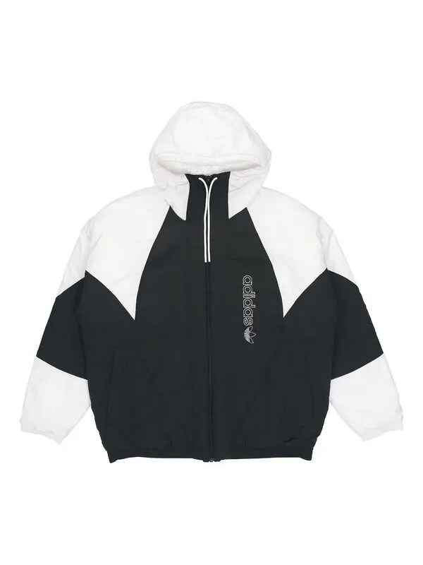 Куртка adidas originals Padded Adicolor Stay Warm Colorblock Sports Hooded Padded Jacket Black — изображение 1 из 4, черный