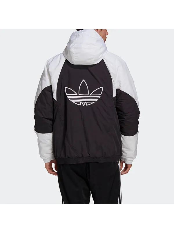Куртка adidas originals Padded Adicolor Stay Warm Colorblock Sports Hooded Padded Jacket Black — изображение 4 из 4, черный
