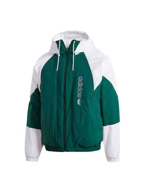 Куртка retro sports splicing jacket green Adidas — изображение 1 из 4, зеленый