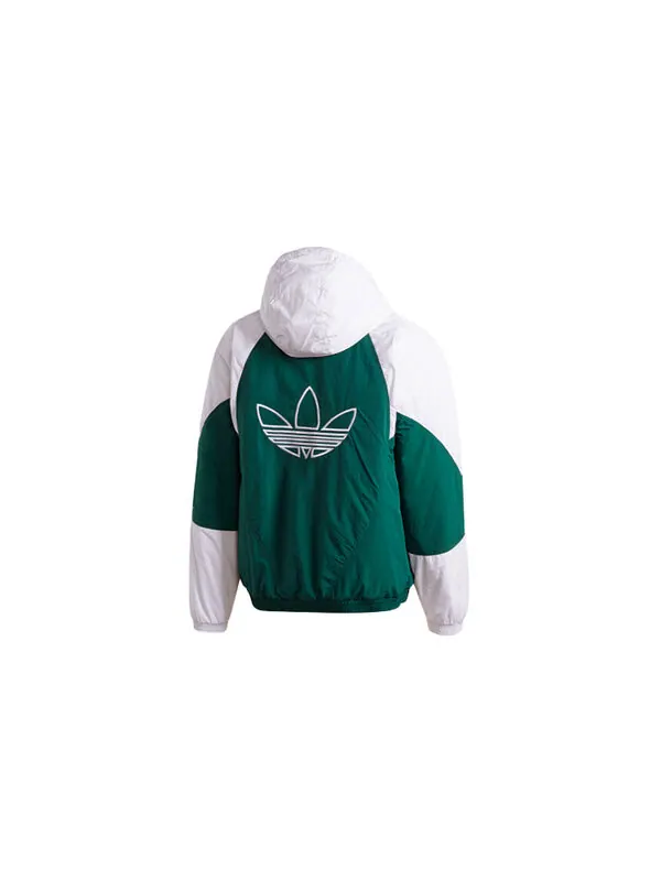 Куртка retro sports splicing jacket green Adidas — изображение 2 из 4, зеленый