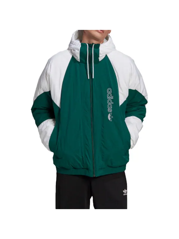 Куртка retro sports splicing jacket green Adidas — изображение 3 из 4, зеленый