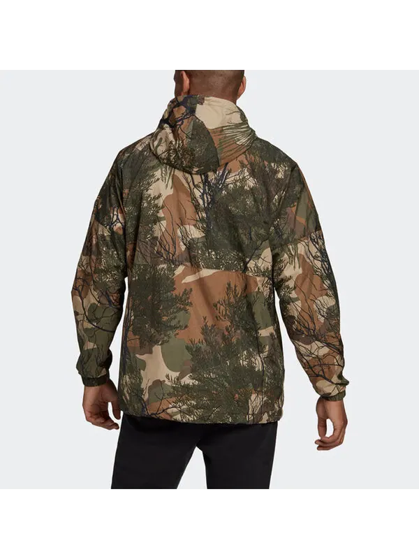 Куртка adidas originals Half Zipper Pullover Hooded Jacket Camouflage — изображение 4 из 4, камуфляж