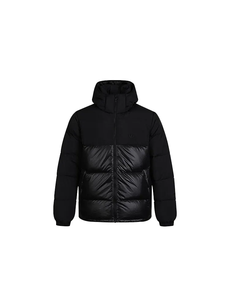 Пуховик adidas originals Down Regen Puff Stay Warm Splicing Sports hooded — изображение 1 из 2, черный