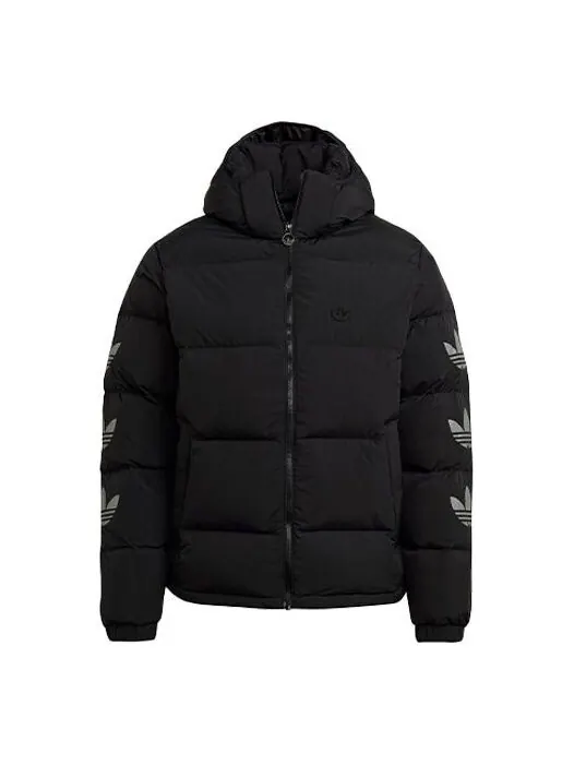 Пуховик adidas originals Stay Warm Athleisure Casual Sports Down Jacket Black — изображение 1 из 4, черный