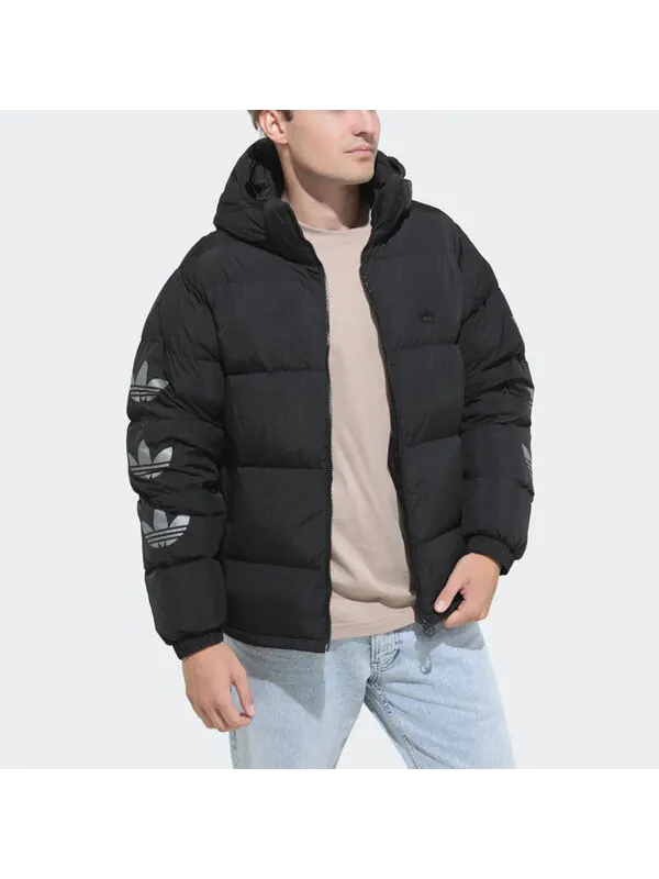 Пуховик adidas originals Stay Warm Athleisure Casual Sports Down Jacket Black — изображение 3 из 4, черный