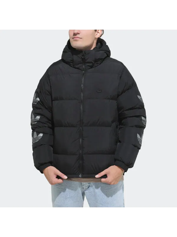 Пуховик adidas originals Stay Warm Athleisure Casual Sports Down Jacket Black — изображение 4 из 4, черный