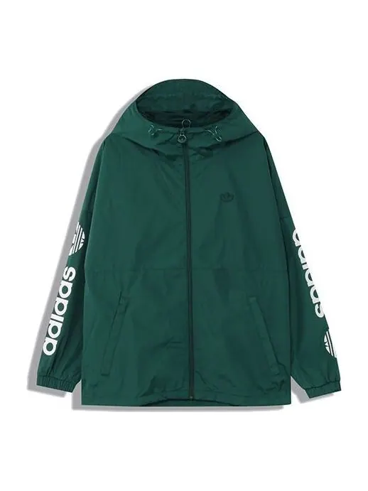 Куртка adidas originals Regen Wbreaker Windproof Hooded Jacket Green — изображение 1 из 4, зеленый