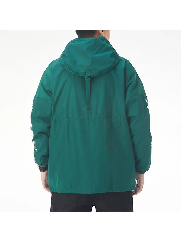 Куртка adidas originals Regen Wbreaker Windproof Hooded Jacket Green — изображение 4 из 4, зеленый