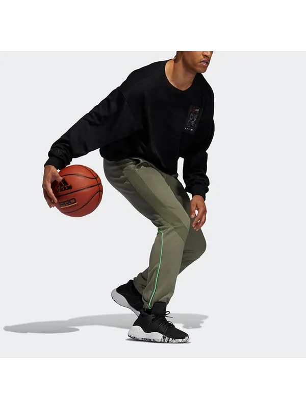 Спортивные штаны adidas Rose CU PNT Basketball Sports Long Pants Green — изображение 3 из 4, зеленый