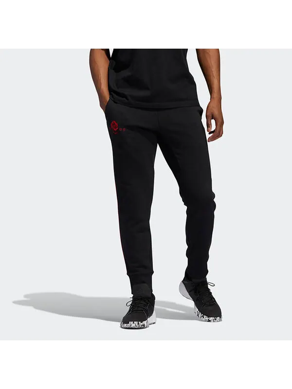 Спортивные штаны adidas Rose Ft Pant Basketball Sports Long Pants Men Black — изображение 3 из 4, черный