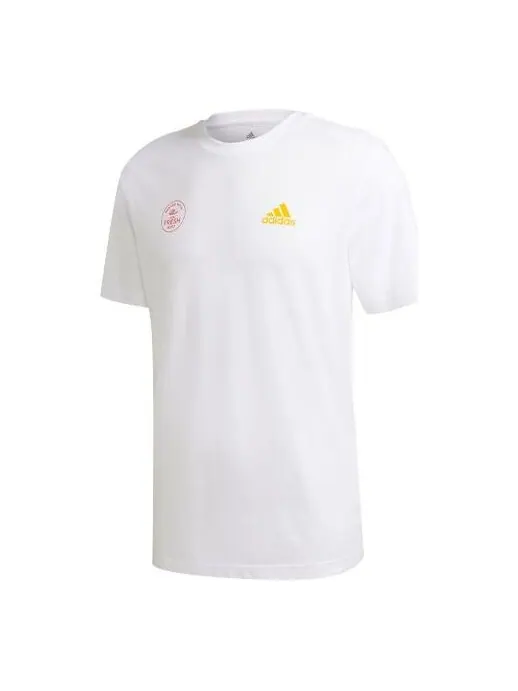 Футболка snack photo tee alphabet logo round neck short sleeve white Adidas — изображение 1 из 4, белый