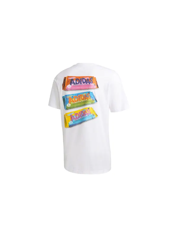 Футболка snack photo tee alphabet logo round neck short sleeve white Adidas — изображение 2 из 4, белый