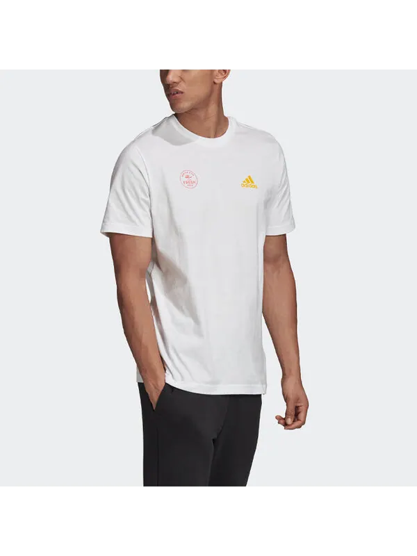 Футболка snack photo tee alphabet logo round neck short sleeve white Adidas — изображение 4 из 4, белый