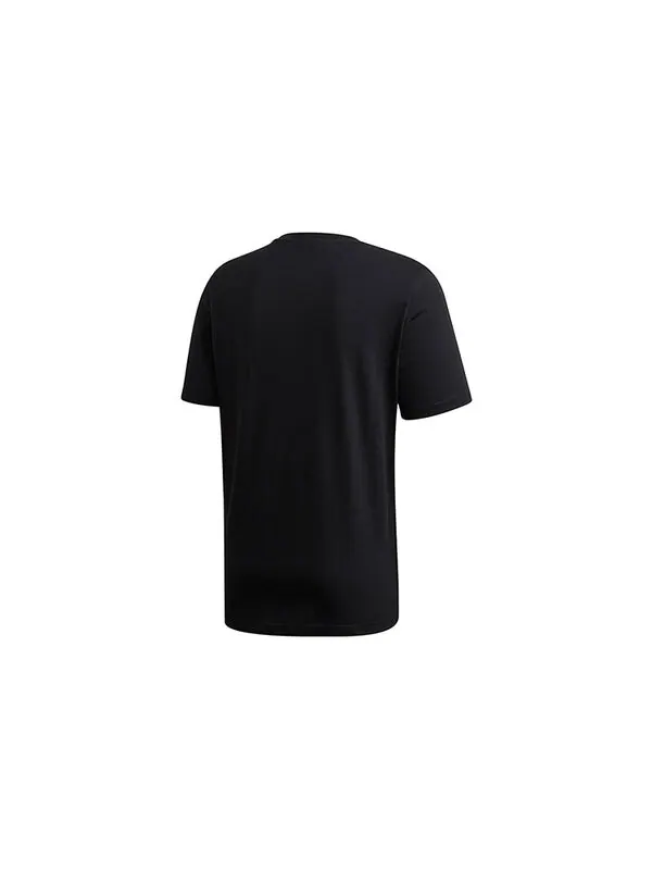 Футболка universal foil letter short-sleeve tee men black Adidas — изображение 2 из 4, черный