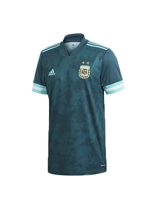 Футболка sw fans version of argentina away to dry v lead football men turquoise Adidas — изображение 1 из 4, синий, зеленый