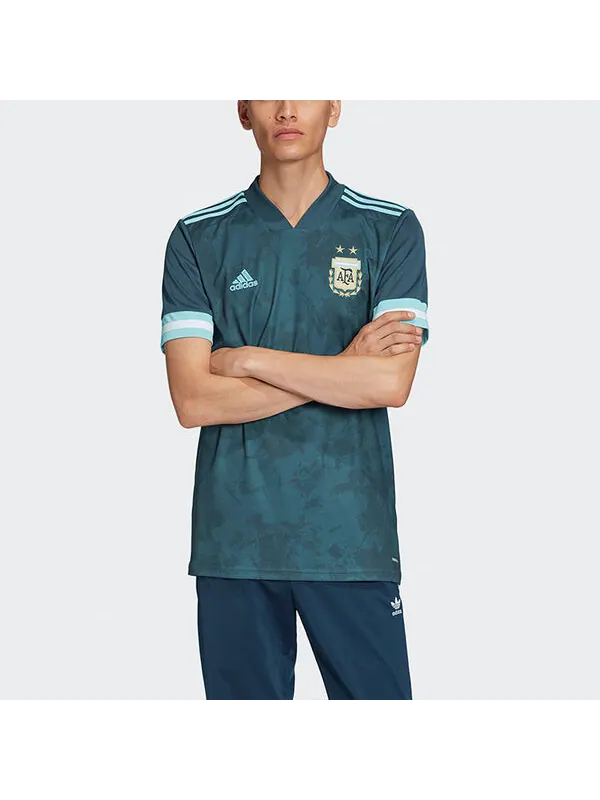 Футболка sw fans version of argentina away to dry v lead football men turquoise Adidas — изображение 3 из 4, синий, зеленый