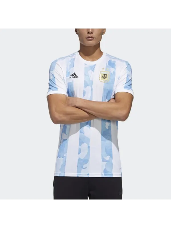 Футболка adidas Soccer/Football Sports Training Jersey SW Fan Edition 21 Season Home Messi Blue — изображение 3 из 4, синий