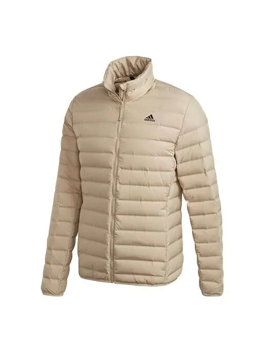 Пуховик adidas Windproof And Warm Sports Stand Collar Down Jacket Men's Khaki — изображение 1 из 4, хаки