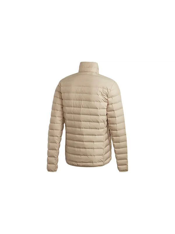 Пуховик adidas Windproof And Warm Sports Stand Collar Down Jacket Men's Khaki — изображение 2 из 4, хаки