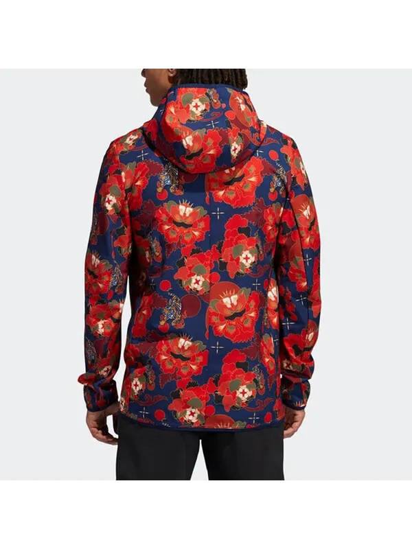 Куртка adidas Otr Jkt CNY M Series Zipper hooded Running Jacket Red — изображение 4 из 4, красный