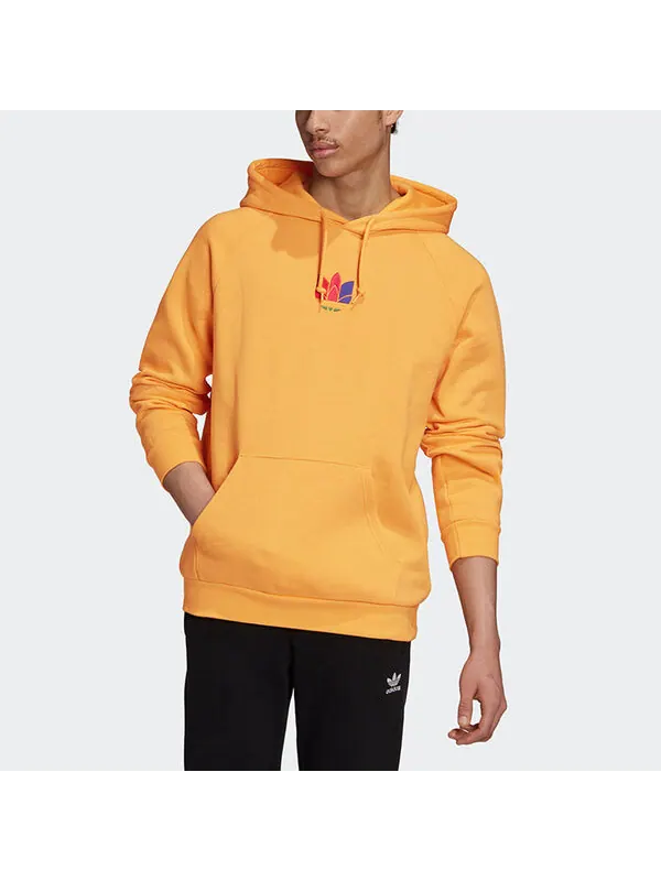 Толстовка originals 3d trefoil hood casual sports logo pullover gold color Adidas — изображение 3 из 4, золото