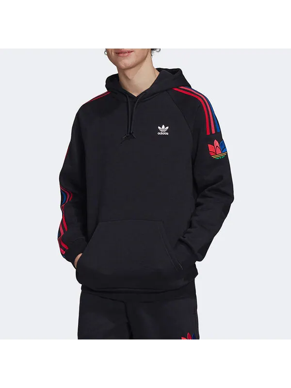 Толстовка originals casual sports fleece lined black Adidas — изображение 3 из 4, черный