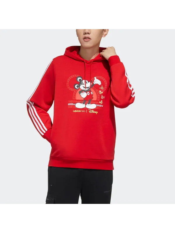 Толстовка adidas neo x Disney Crossover limited Mickey Element Sports Red — изображение 3 из 4, светлый красный