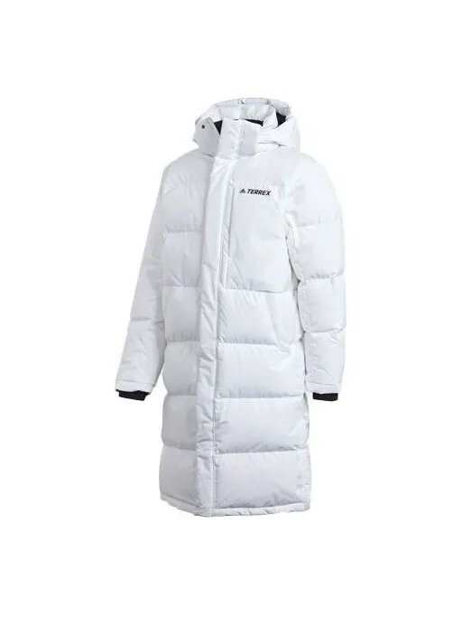 Пуховик adidas Outdoor Casual Sports hooded down Jacket Couple Style White — изображение 1 из 4, белый