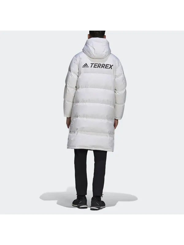 Пуховик adidas Outdoor Casual Sports hooded down Jacket Couple Style White — изображение 4 из 4, белый