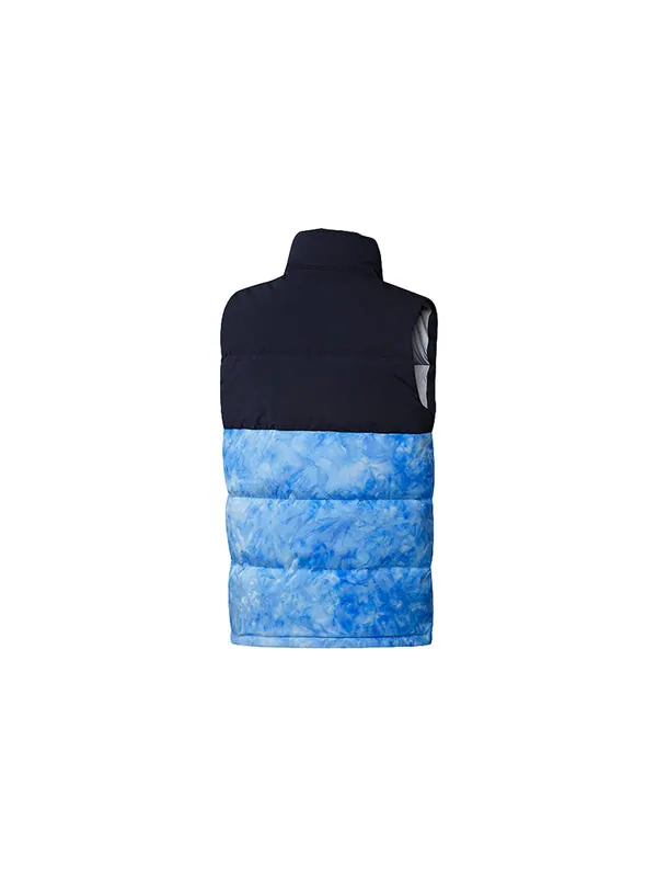 Пуховик adidas Stand Collar Leisure Sports Windproof Warm Down Vest Men Hide Blue — изображение 2 из 4, синий