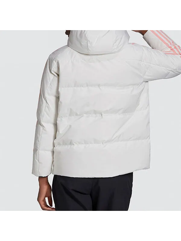 Пуховик (WMNS) adidas Puff Down Jkt Sports Down Jacket White — изображение 4 из 4, белый