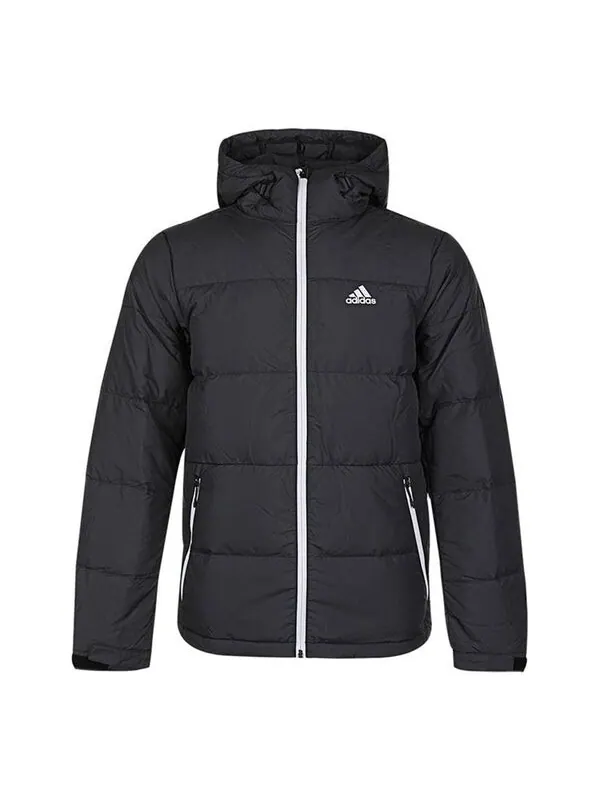 Пуховик adidas Casual Sports Stay Warm hooded down Jacket Black — изображение 1 из 2, черный