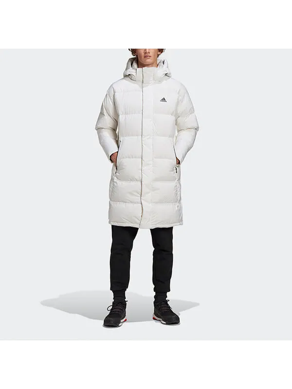 Пуховик adidas Puffy Long Co Hooded Down Jacket Men's White — изображение 2 из 4, белый