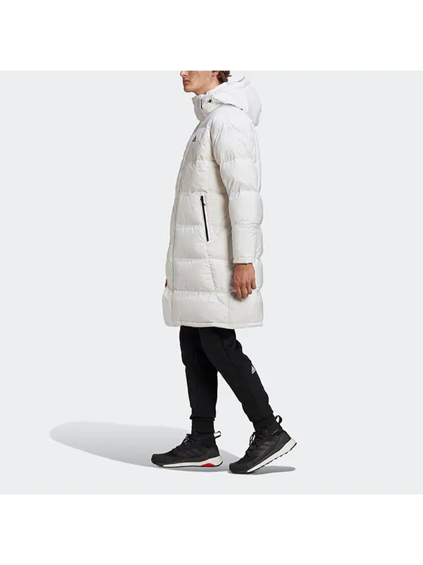 Пуховик adidas Puffy Long Co Hooded Down Jacket Men's White — изображение 4 из 4, белый