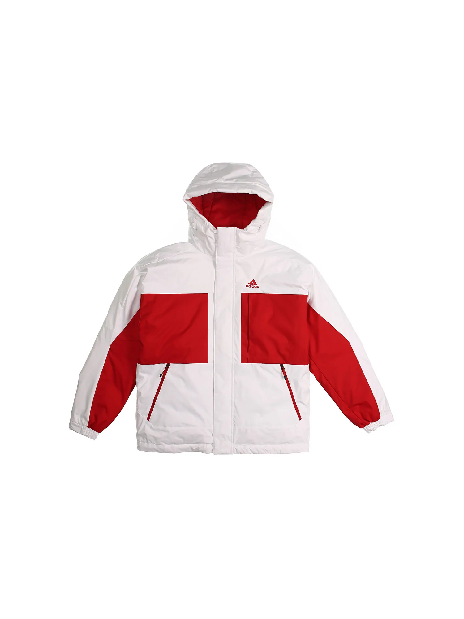 Мужская куртка-пуховик Adidas Color Block Logo Hooded — изображение 1 из 2, белый