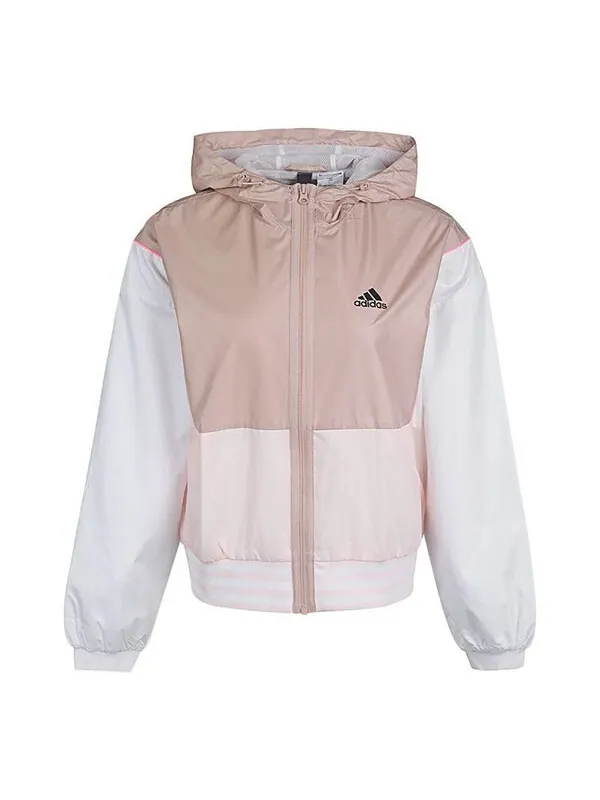 Куртка neo must haves block colorblock logo ветрозащитная куртка Adidas — изображение 1 из 4, розовый