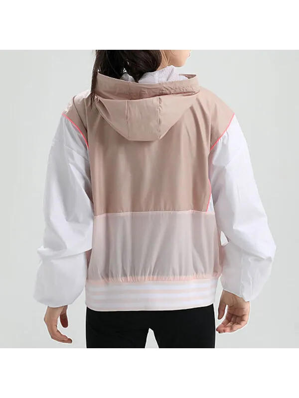 Куртка neo must haves block colorblock logo ветрозащитная куртка Adidas — изображение 4 из 4, розовый