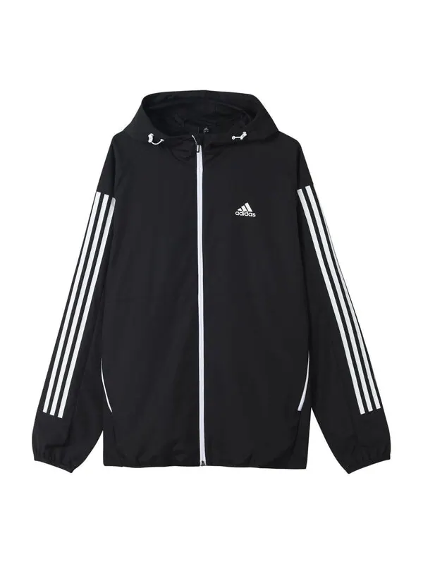 Куртка adidas Must Haves 3-Stripes Windbreaker - Black — изображение 1 из 4, черный