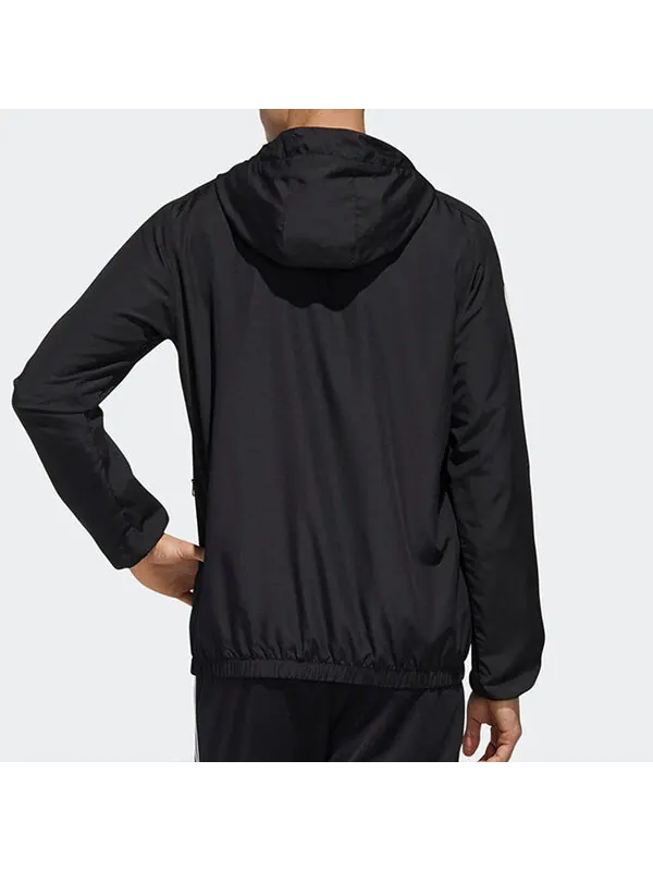 Куртка adidas Must Haves 3-Stripes Windbreaker - Black — изображение 4 из 4, черный