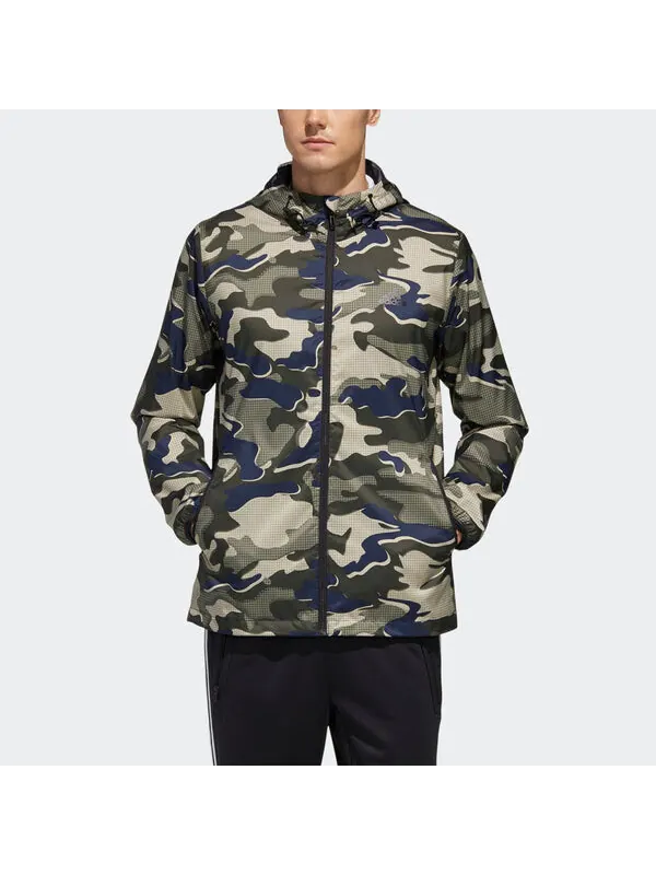 Куртка adidas Mh Wb Camo Camouflage Sports Hooded Jacket Asia Edition Camouflage — изображение 3 из 4, камуфляж