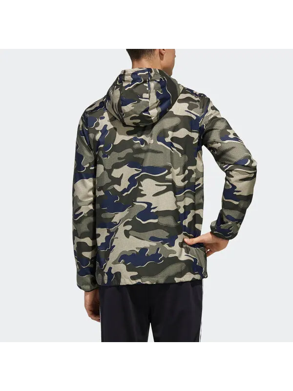 Куртка adidas Mh Wb Camo Camouflage Sports Hooded Jacket Asia Edition Camouflage — изображение 4 из 4, камуфляж