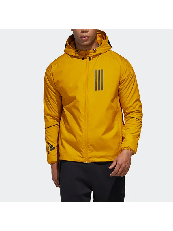 Куртка w.n.d. hooded sports stylish jacket gold color Adidas — изображение 3 из 4, золото