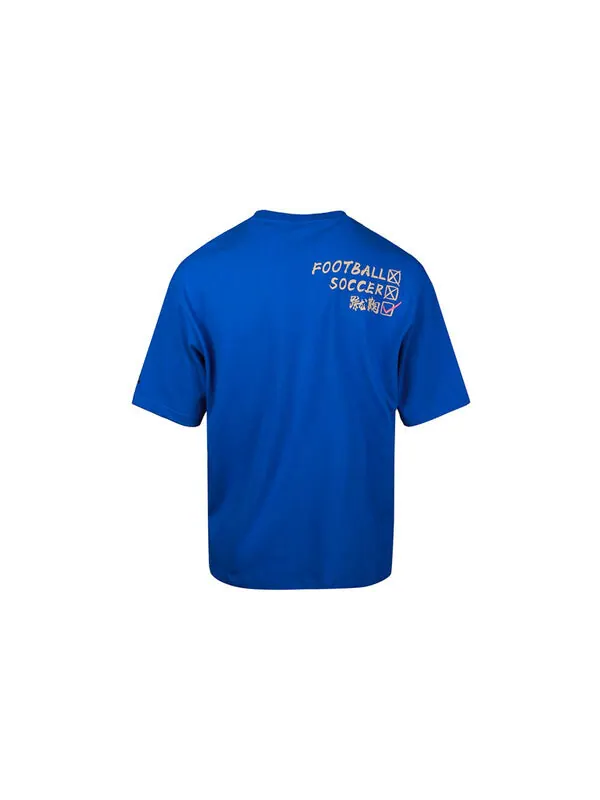 Футболка ub gfx tee 1 printing loose sports short sleeve blue Adidas — изображение 2 из 4, синий