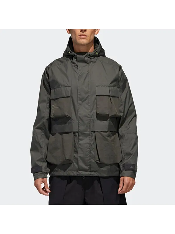 Куртка adidas TH Windbreaker Jacket - Green — изображение 3 из 4, коричневый