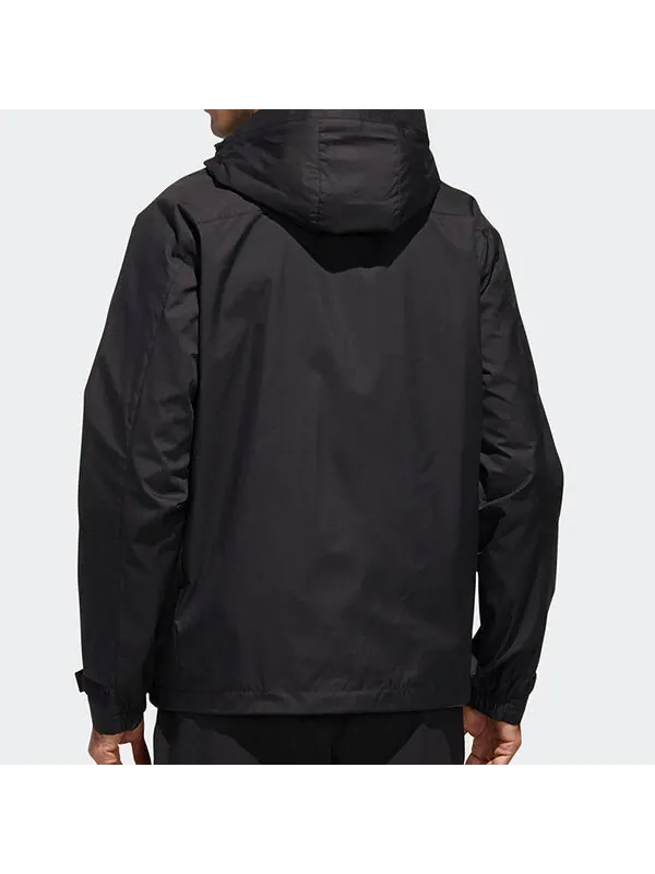 Куртка th wb jkt multiple pockets sports hooded windbreaker jacket black Adidas — изображение 4 из 4, черный