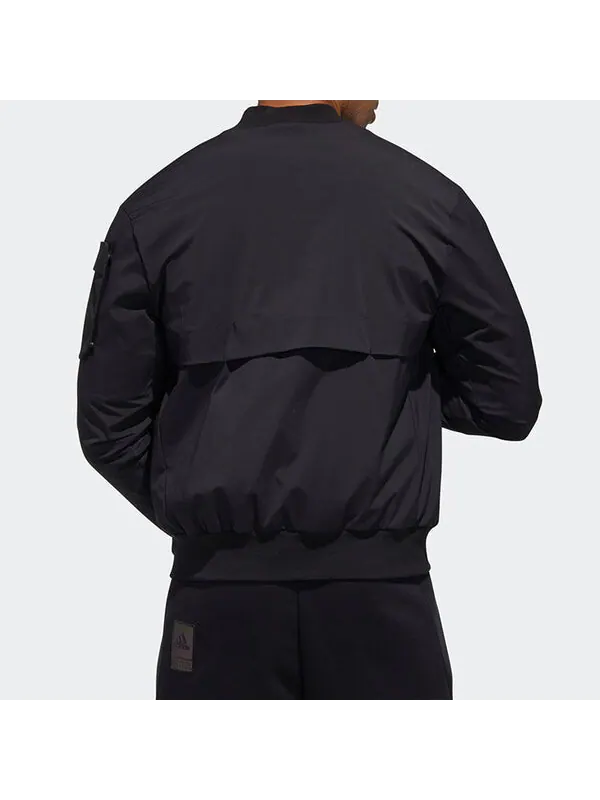 Куртка adidas TH BOMB Casual Sports Jacket Black — изображение 4 из 4, черный