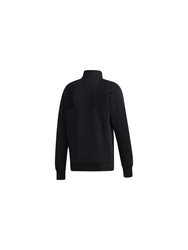 Куртка adidas WJ TT SWT Sports Stylish Stand Collar Logo Jacket Black — изображение 2 из 4, черный