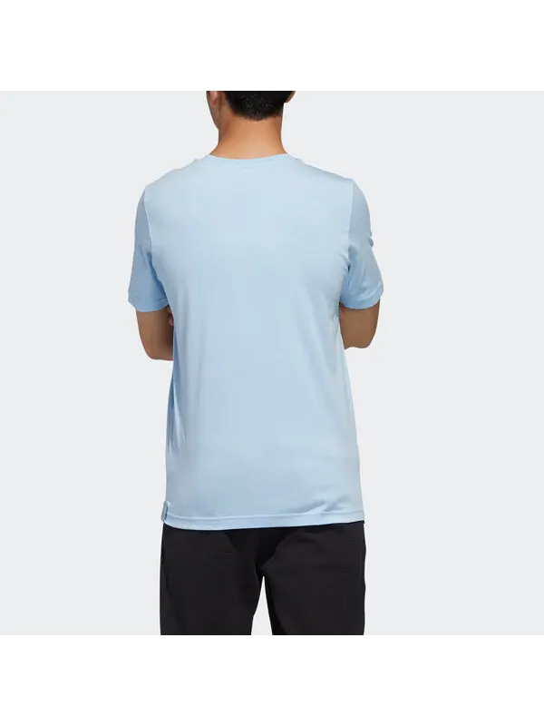 Футболка wj gfx tee series printing sports round neck short sleeve blue Adidas — изображение 4 из 4, синий