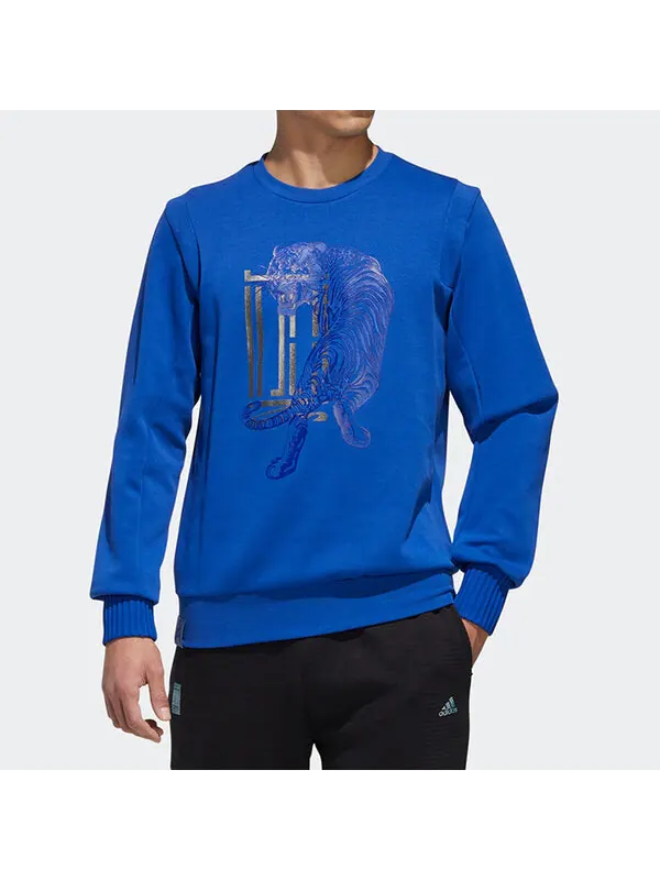 Толстовка adidas Wuji Graphic Sweatshirt - Blue — изображение 3 из 4, синий